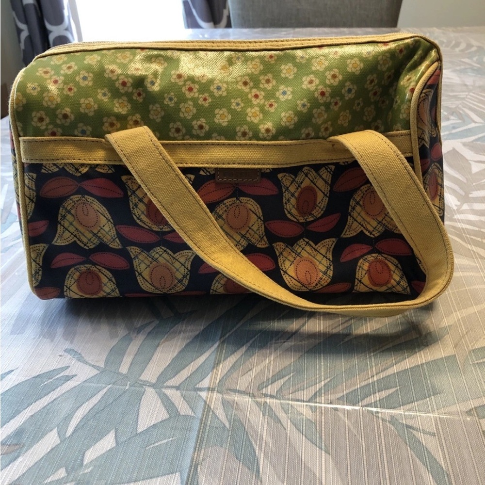 Fossil Vinyl Zip Toiletry Bag With Clear Pouch - 11” X 7” X 4”